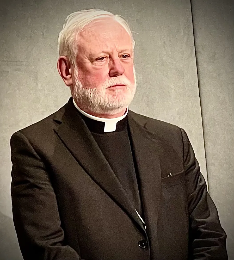 Archbishop Paul Gallagher, Vatican secretary for relations with states, at the Vatican on June 25, 2021. (Bree Dail/The Epoch Times)