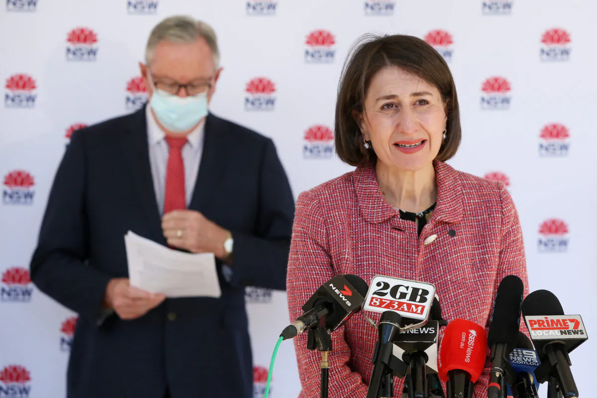 NSW Premier Gladys Berejiklian attends a press conference and COVID-19 briefing on June 25, 2021 in Sydney, Australia.(Lisa Maree Williams/Getty Images)