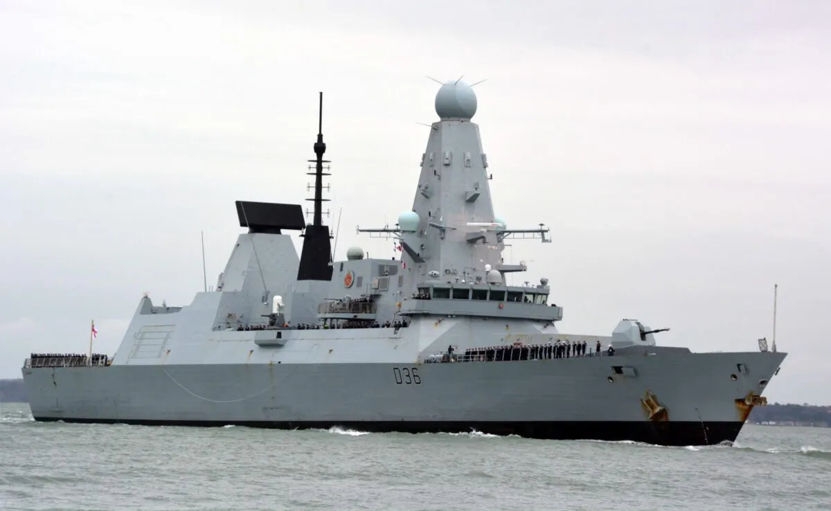 HMS Defender in an undated file photo.  (Ben Mitchell/PA)