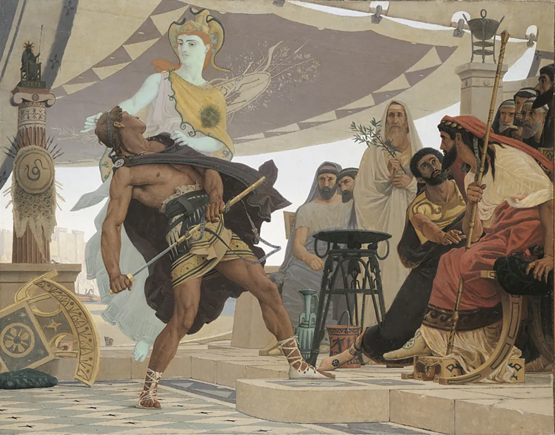 “The Wrath of Achilles,” 1881, by Louis Edouard Fournier. Oil on Canvas, 44.4 inches by 57 inches. Beaux-Arts de Paris, Paris. (Public Domain)