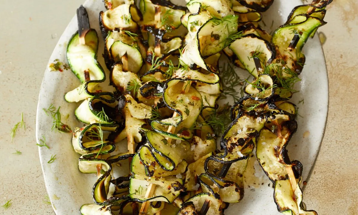 This ingenious method turns notoriously limp zucchini into a series of crisp burnt edges. (Steven Randazzo)