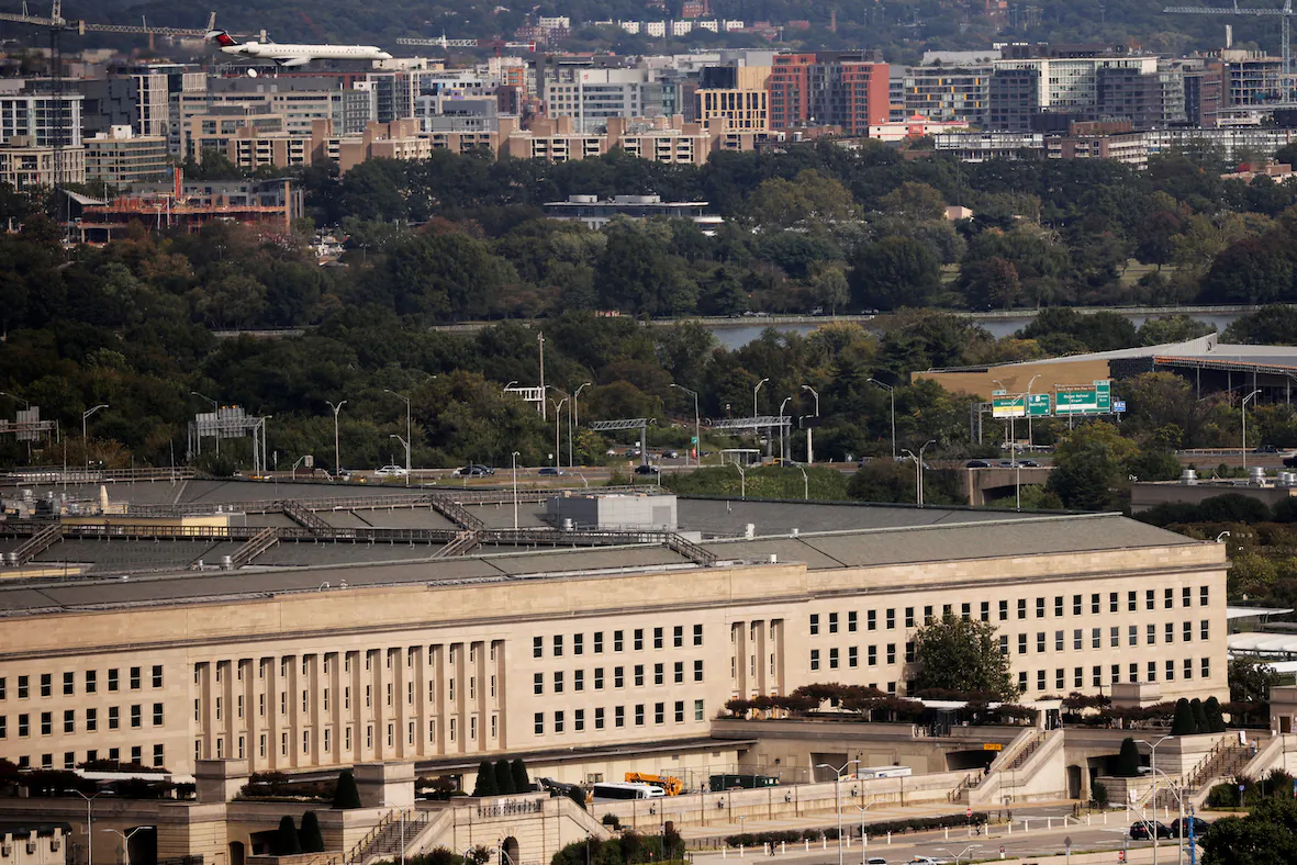 The Pentagon building is seen in Arlington, Va., on Oct. 9, 2020. (Carlos Barria/Reuters)