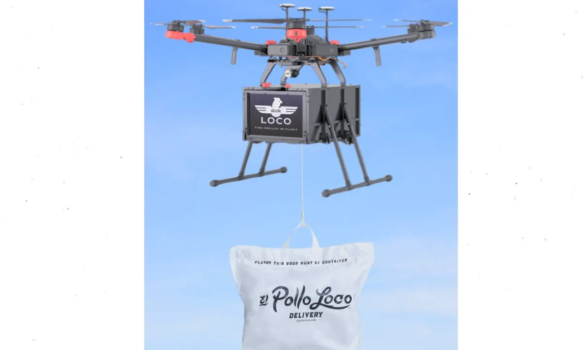 The Orange County, Calif. restaurant chain El Pollo Loco is testing a new drone delivery service. (Courtesy of El Pollo Loco)