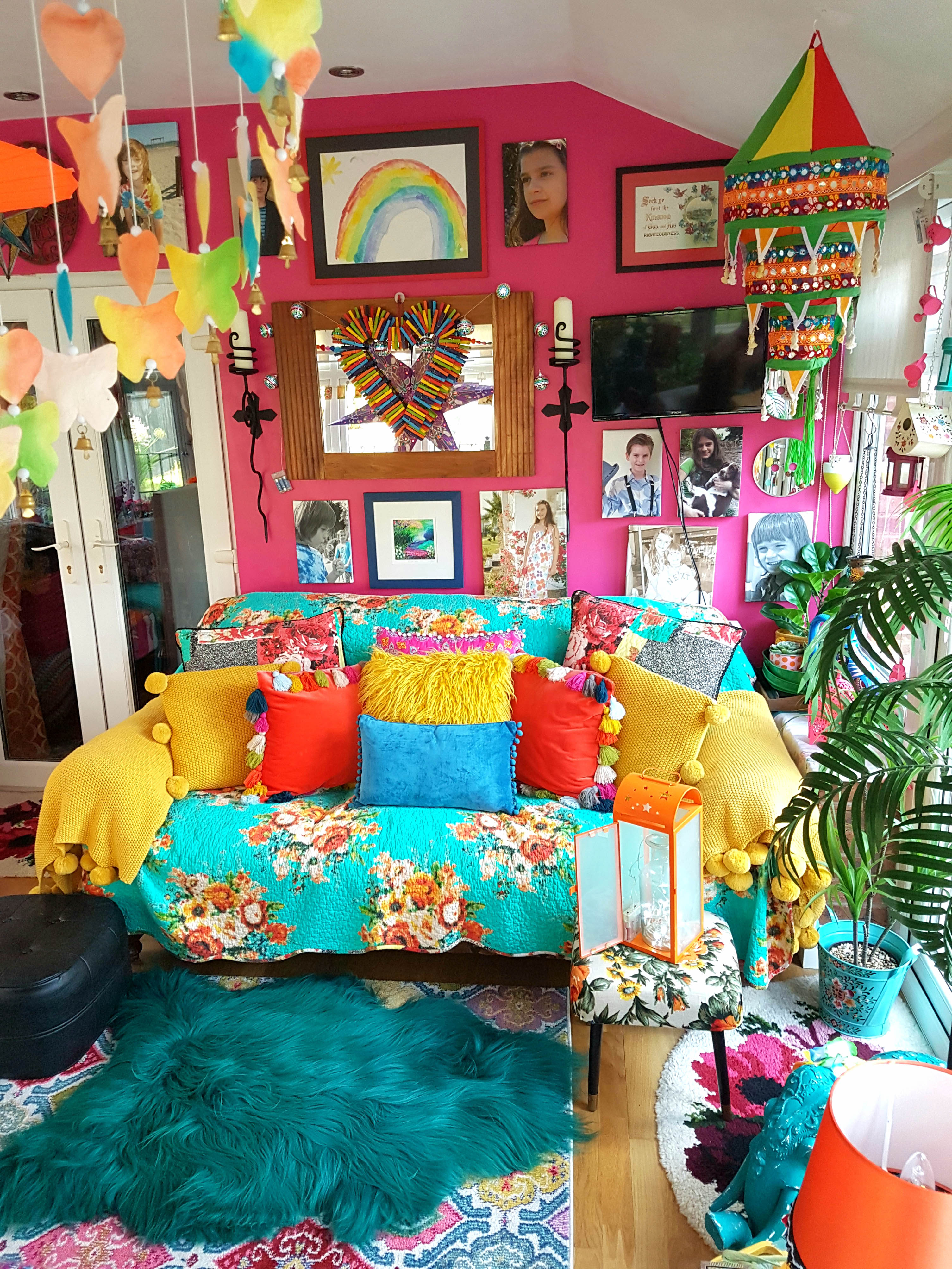 Mom Transforms Plain New House Into Multicolored Home With Bold Paint 