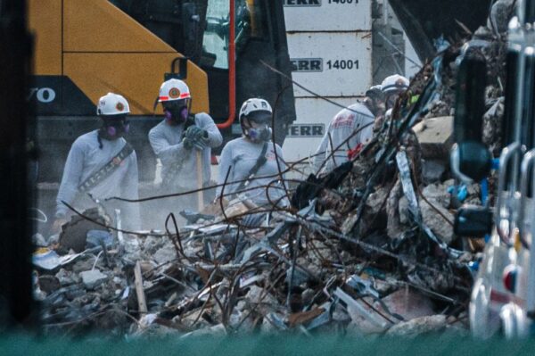 Search and Rescue teams look for possible survivors