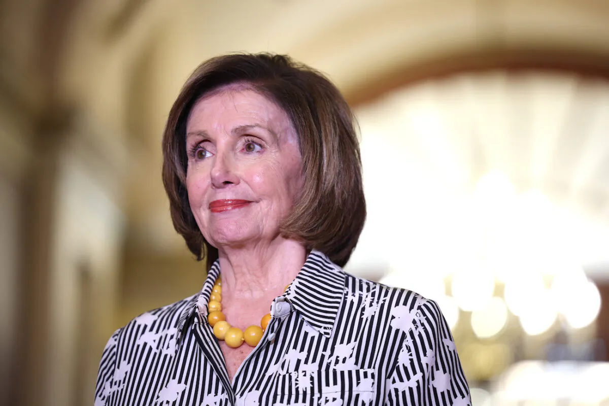 Speaker of the House Nancy Pelosi (D-Calif.) is seen at the U.S. Capitol in Washington, on June 28, 2021. (Anna Moneymaker/Getty Images)