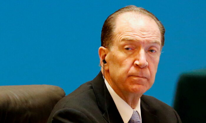 World Bank President David Malpass attends the "1+6" Roundtable meeting at the Diaoyutai state guesthouse in Beijing, China on Nov. 21, 2019. (Florence Lo/Reuters)