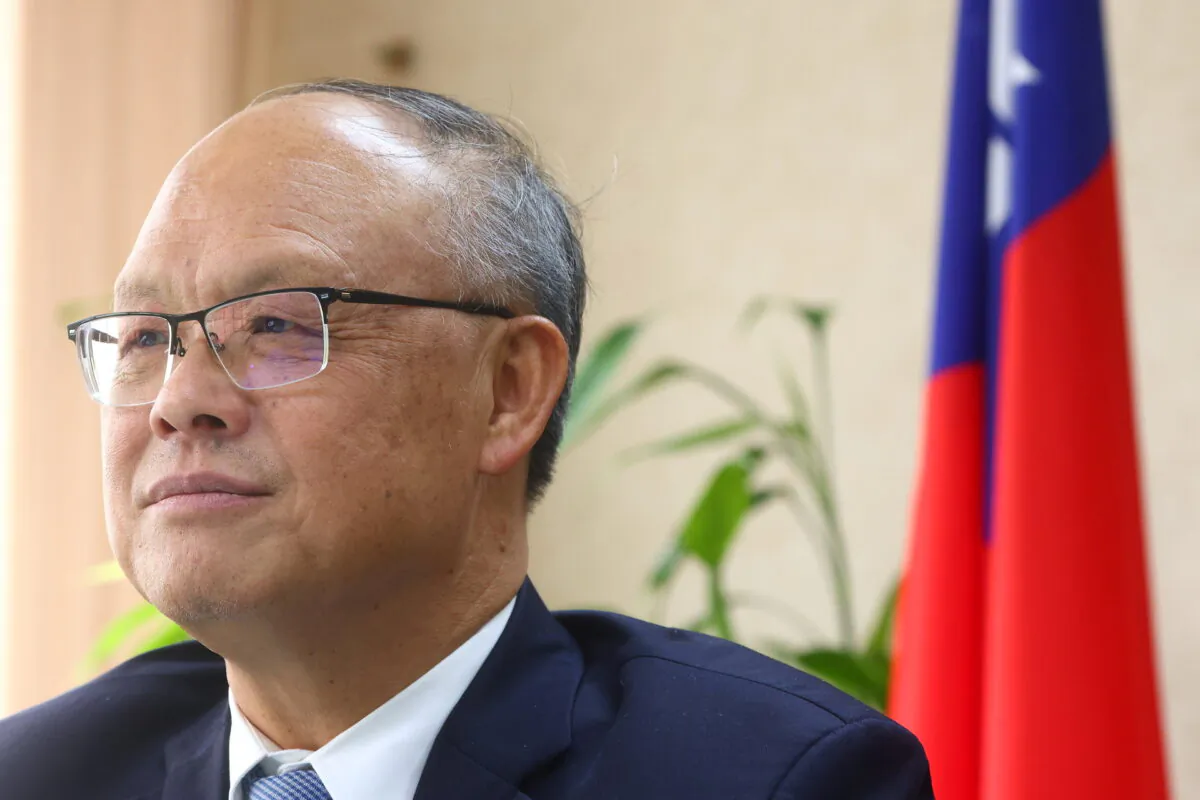 Taiwan's Chief trade negotiator John Deng looks on as he speaks to the media in Taipei, Taiwan, on January 22, 2021. (Ann Wang/Reuters)