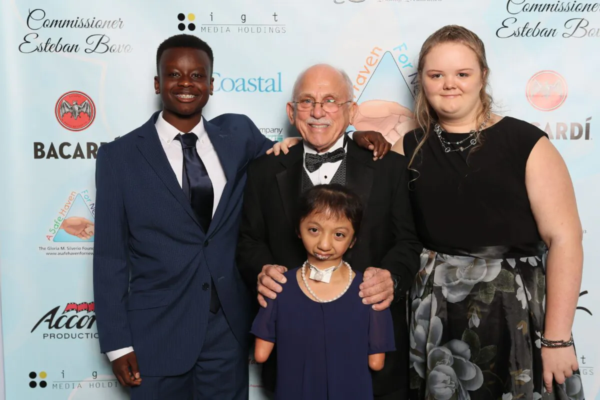 Nick Silverio with Kritopher, Milagros, and Gloria Hope. (Cristina Sullivan) 