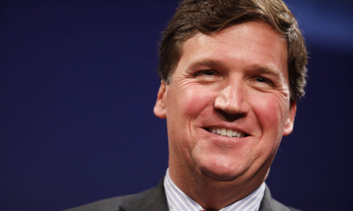 Fox News host Tucker Carlson discusses "Populism and the Right" during the National Review Institute's Ideas Summit at the Mandarin Oriental Hotel in Washington on March 29, 2019. (Chip Somodevilla/Getty Images)
