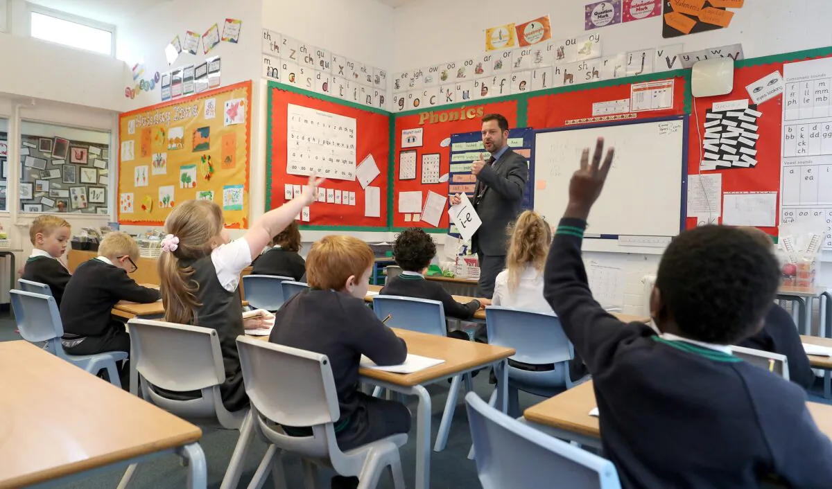 Pupils during a lesson in a classroom in a file photo. (Martin Rickett/PA)