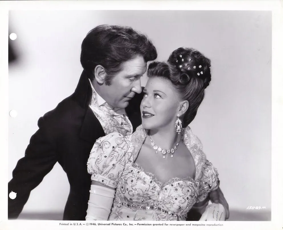A publicity shot of Burgess Meredith and Ginger Rogers in “Magnificent Doll,” about Dolley and James Madison. (Universal Pictures)