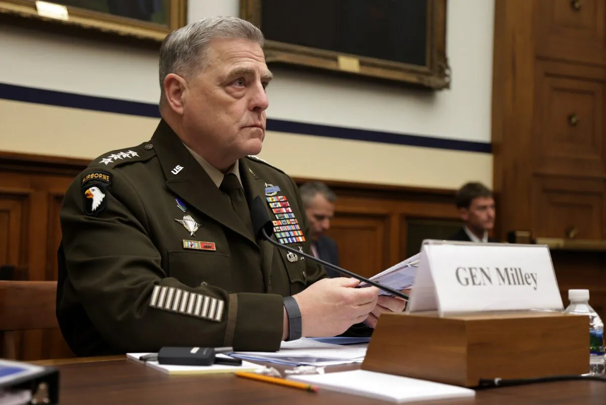 Chairman of the Joint Chiefs of Staff Gen. Mark Milley testifies during a hearing before the House Committee on Armed Services at Rayburn House Office Building in Washington on June 23, 2021. (Alex Wong/Getty Images)
