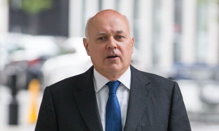 Undated file photo of former Conservative Party leader, MP Sir Iain Duncan Smith. (Daniel Leal-Olivas/PA Media)