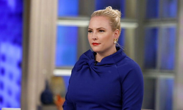 Meghan McCain on the set of "The View," in New York, on April 17, 2018. (Heidi Gutman/ABC via AP)