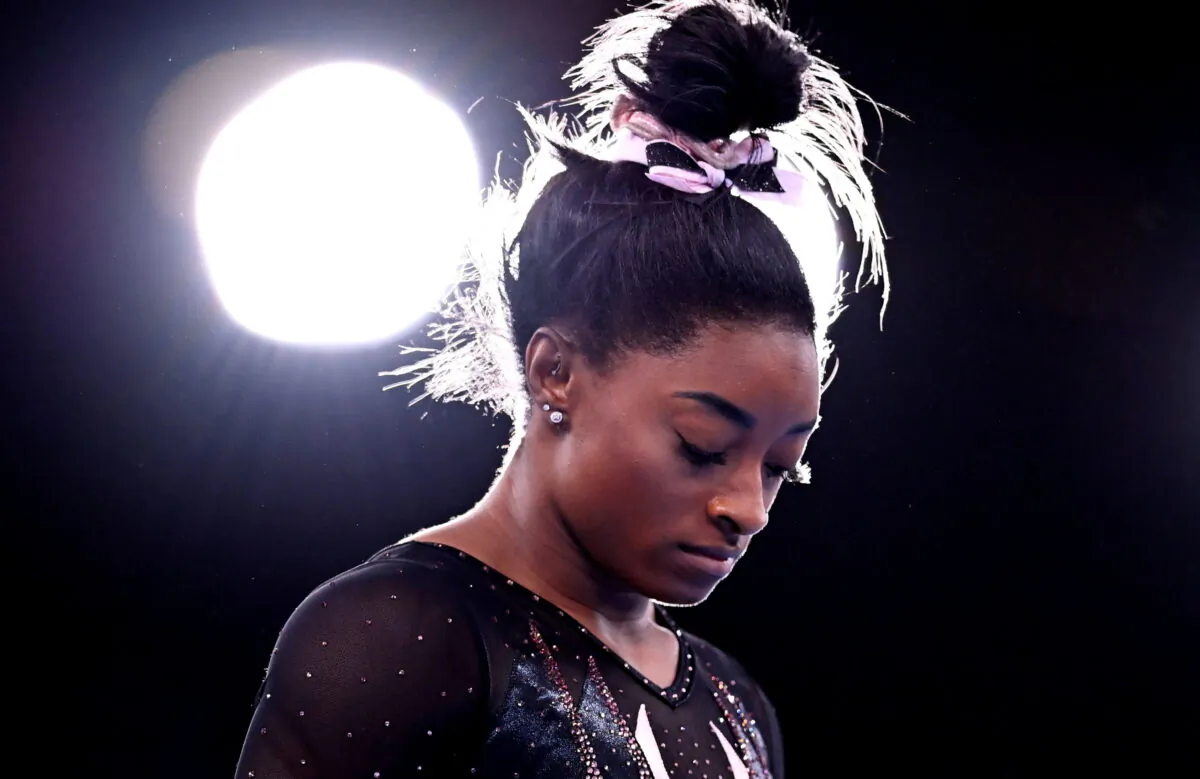 Simone Biles of the United States during training at the Ariake Gymnastics Centre, Tokyo, Japan, on July 22, 2021. (File Photo/Reuters)