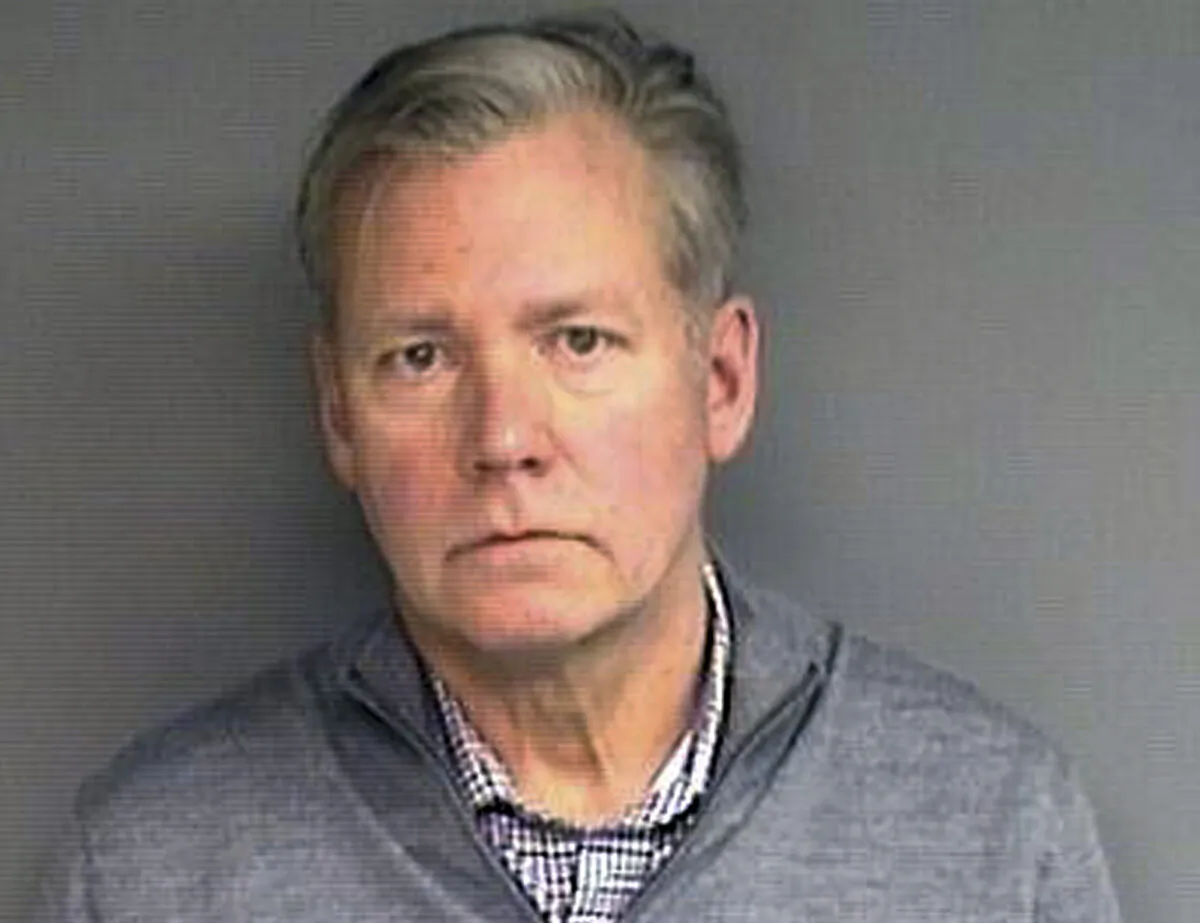 Chris Hansen, former host of the television program "To Catch a Predator" in a booking photo on Jan. 16, 2019. (Stamford Police Department via AP)