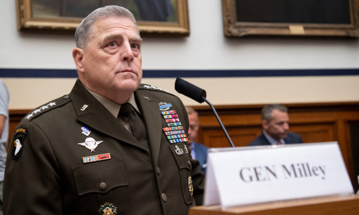 Gen. Mark Milley, chairman of the Joint Chiefs of Staff, on Capitol Hill in Washington on June 23, 2021. (Saul Loeb/AFP via Getty Images)