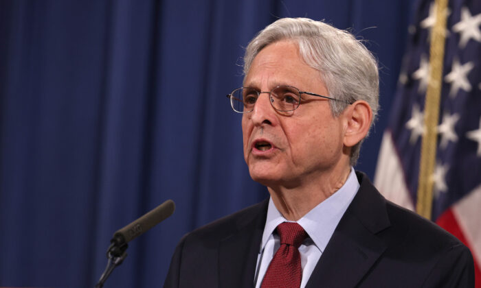 Attorney General Merrick Garland speaks at a news conference at the Department of Justice in Washington, on June 25, 2021. (Anna Moneymaker/Getty Images).