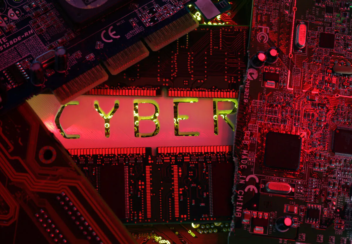 A 3D-printed Cyber word standing on PC motherboard is seen in this illustration picture, Oct. 26, 2017. (Dado Ruvic/File/Reuters)
