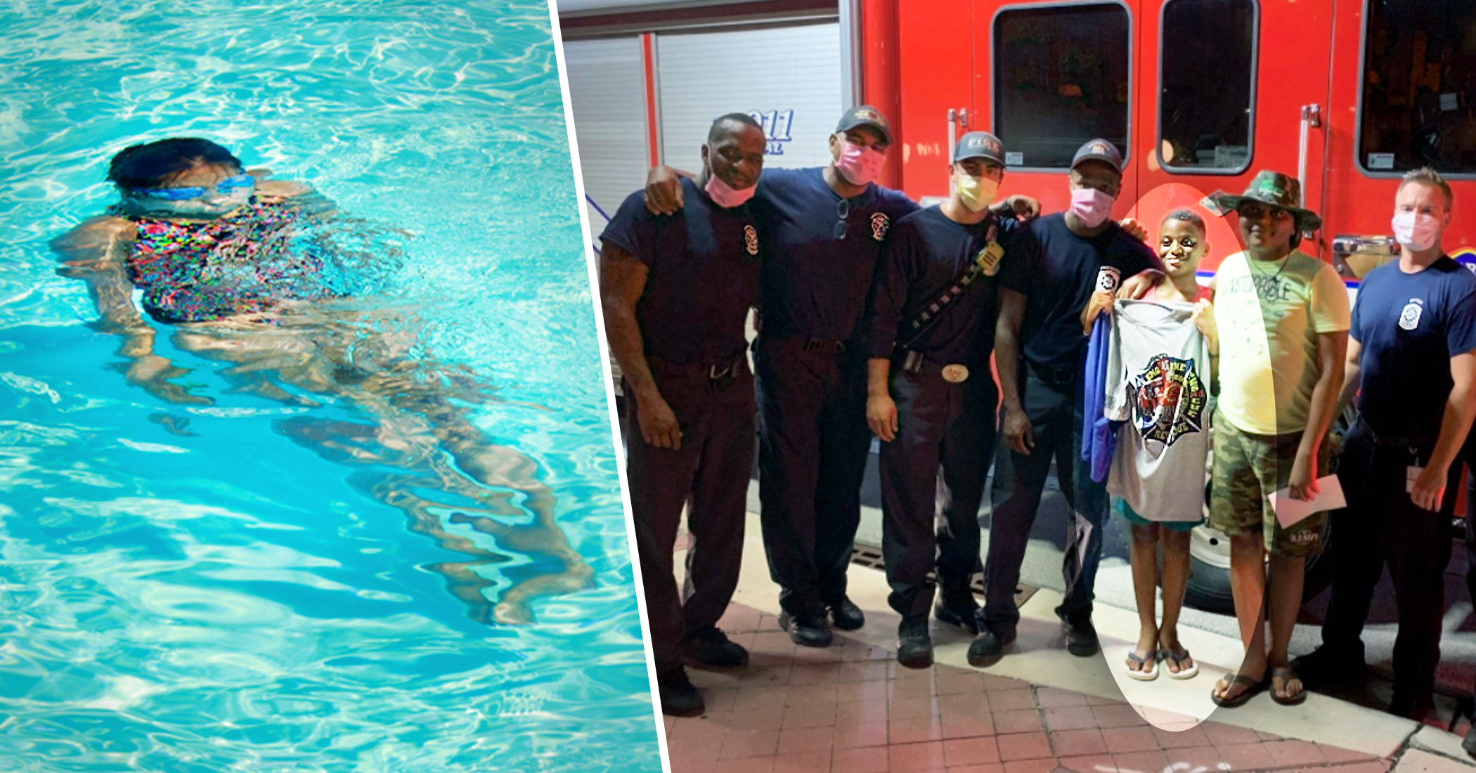 Year Old Babe Spots Woman Drowning In Florida Hotel Swimming Pool Leaps To Her Rescue