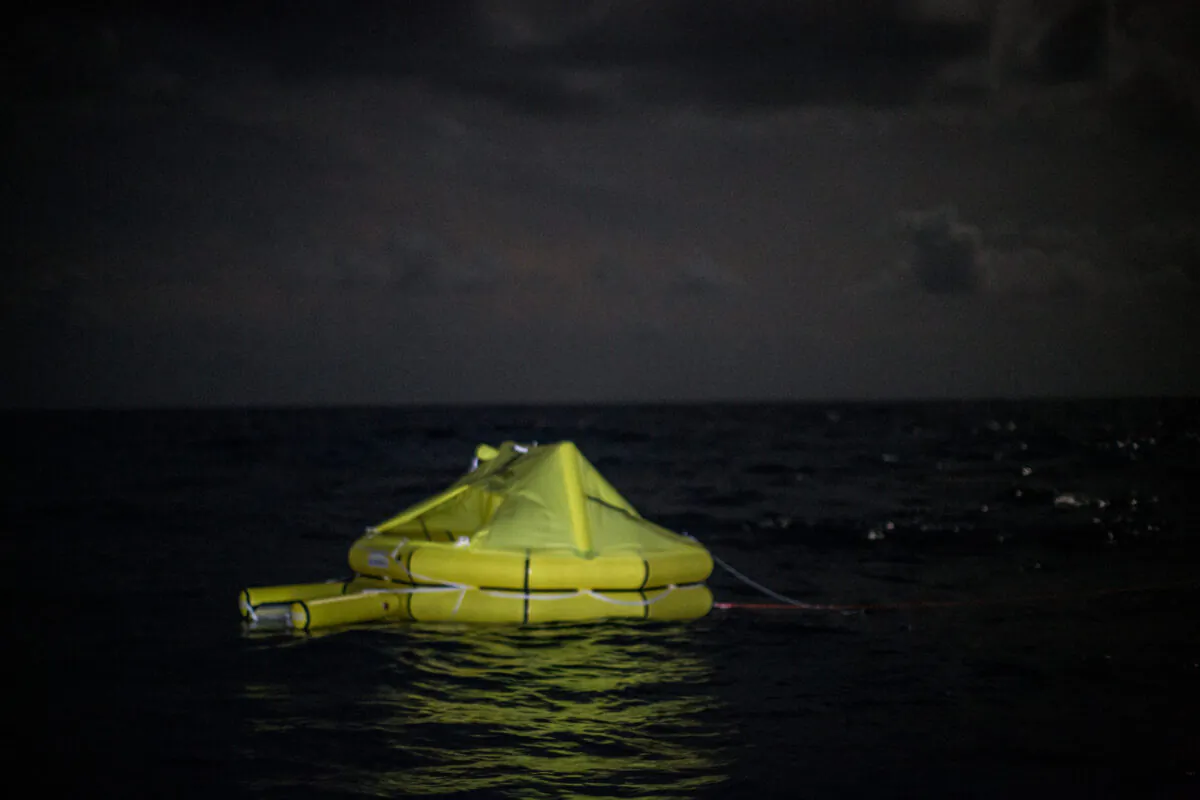 A life raft off Libya's coast in a file photo. (Federico Scoppa/AFP via Getty Images)