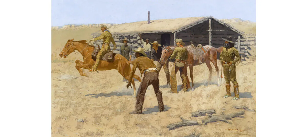 "The Coming and Going of the Pony Express" (1900) by Frederic Remington. (Public domain)