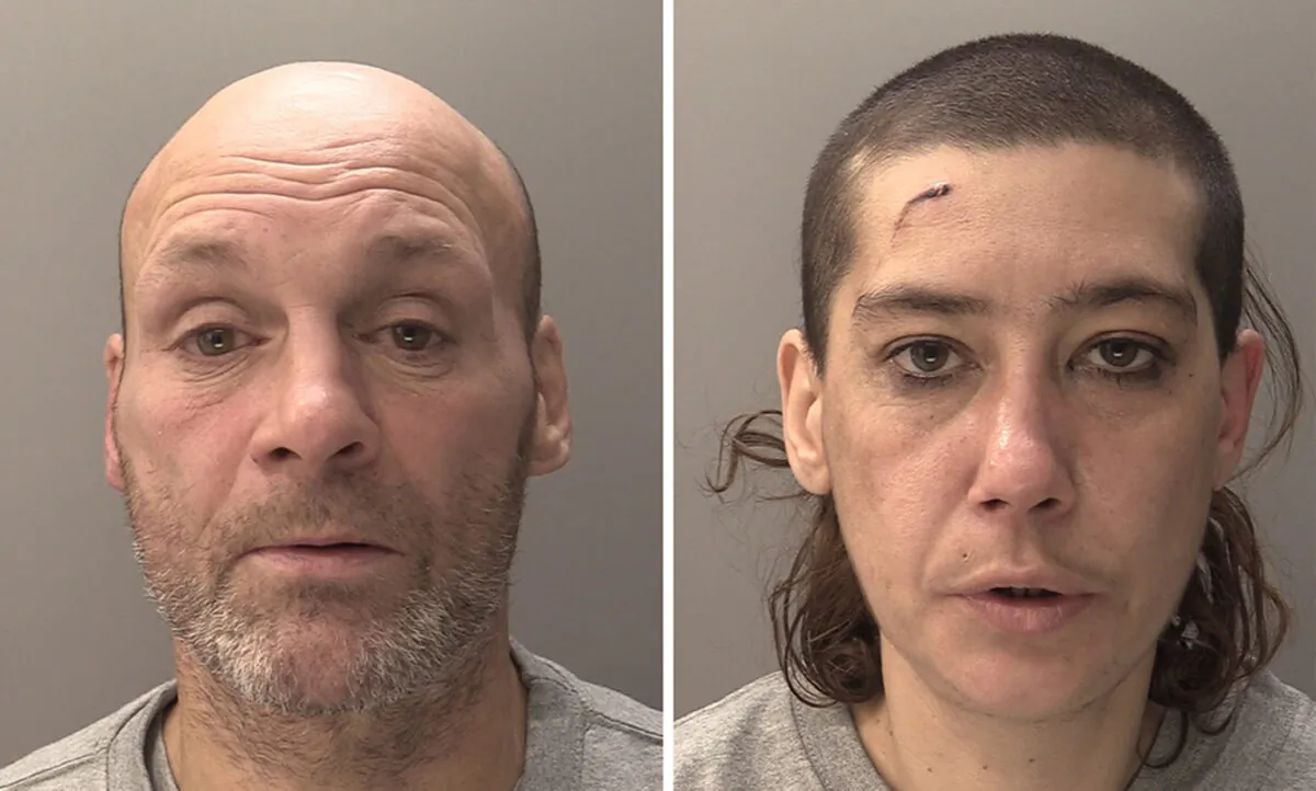 James Wisbey and Faye Miles who have been jailed at Exeter Crown Court after their part in conspiring to smuggle eight Albanian migrants into the UK in a small boat, in an undated handout photo. (South West Regional Organised Crime Unit/PA)
