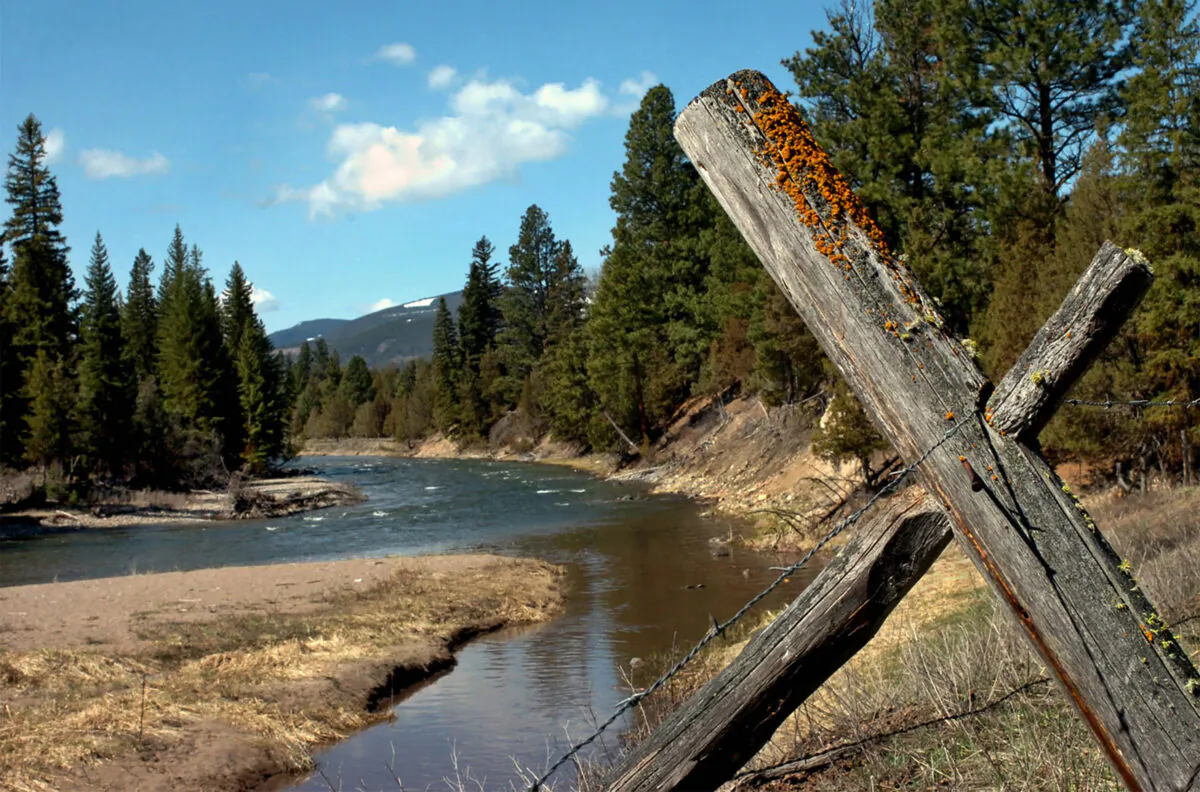 Jacobsen Creek, a tributary of the North Fork of the Blackfoot River near Ovando, Mont., on April 26, 2006. (Jennifer Michaelis/The Missoulian via AP)