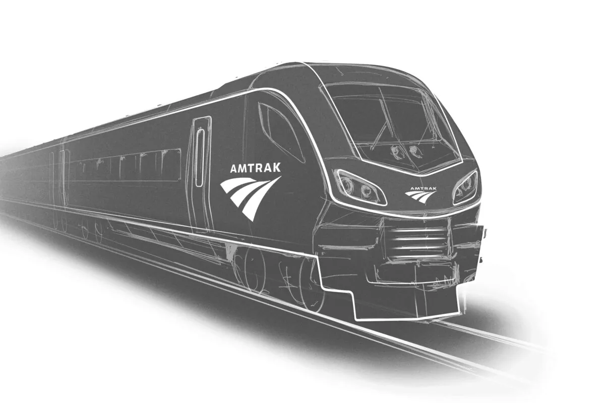 A rendering of one of the new Amtrak trains to be built in the United States by Siemens Mobility. (Siemens via AP)