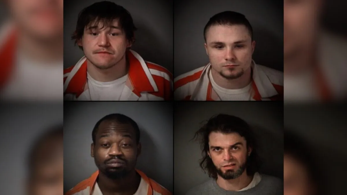 Cody Villalobos, Eugene Roets, Jesse Davis, and Zachary Hart in an undated file photo. (Fulton County Sheriff's Department via AP)