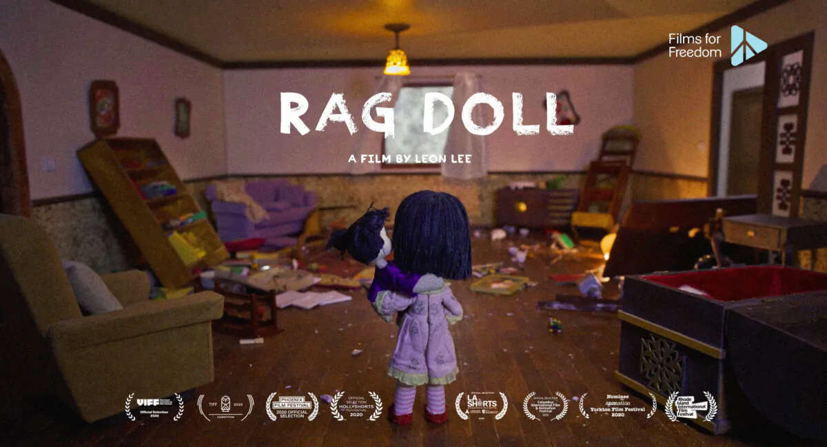 A young girl finds her home ransacked after her mother was abducted by Chinese police, in the short film "Rag Doll." (Flying Cloud Productions)