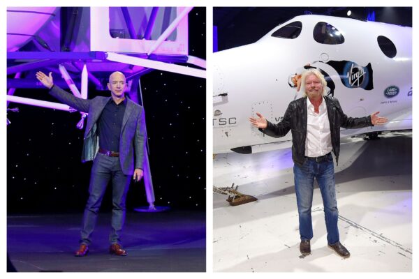 Richard Branson and Jeff Bezos