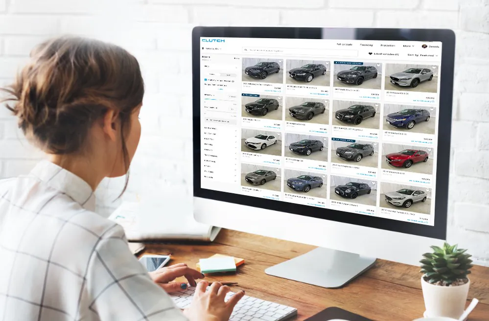 Shopping for a car online. (Courtesy of Clutch)