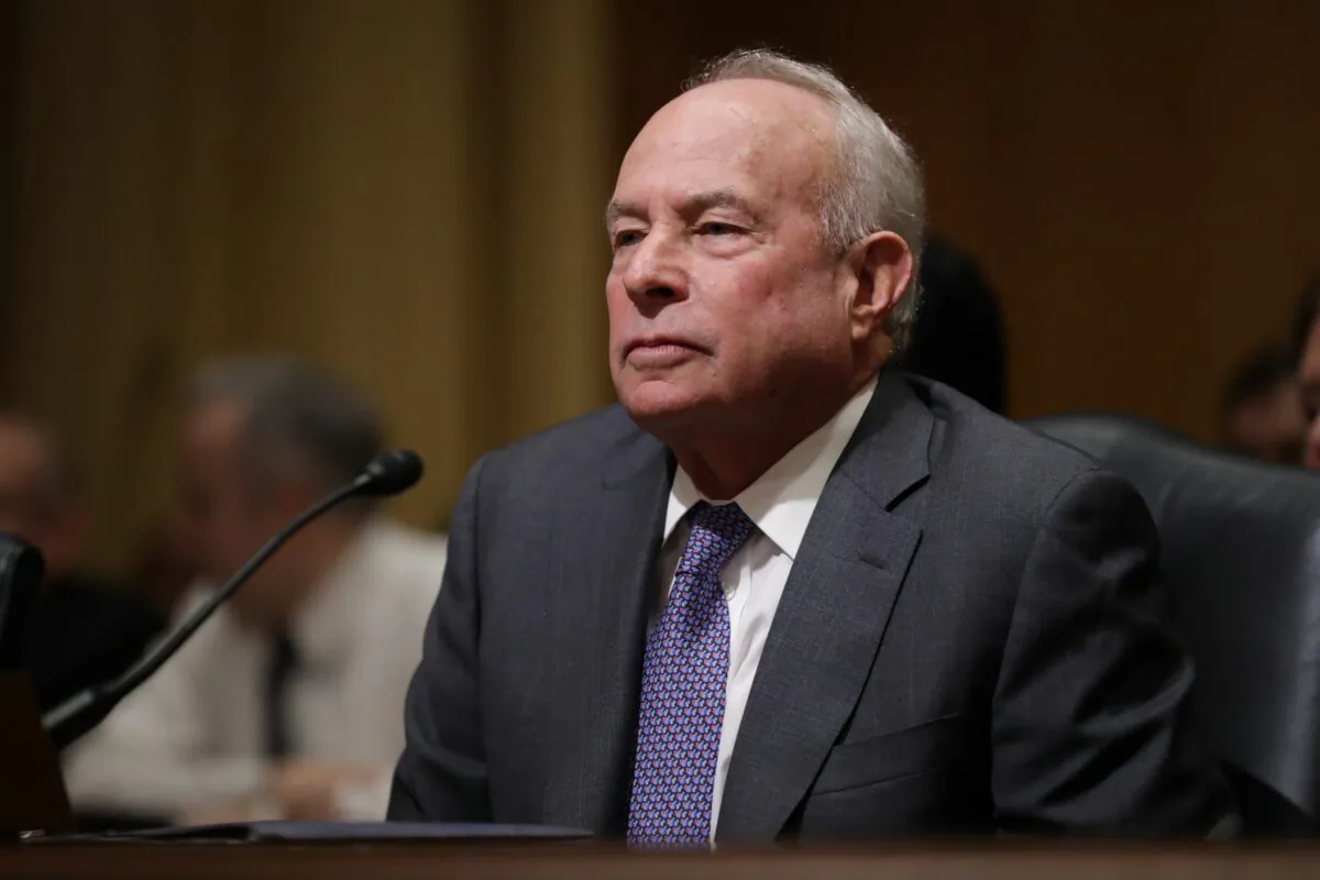 New York businessman Andrew Saul testifies before the Senate Finance Committee during his confirmation hearing to be commissioner of the Social Security Administration in the Dirksen Senate Office Building on Capitol Hill in Washington, on Oct. 2, 2018. (Chip Somodevilla/Getty Images)