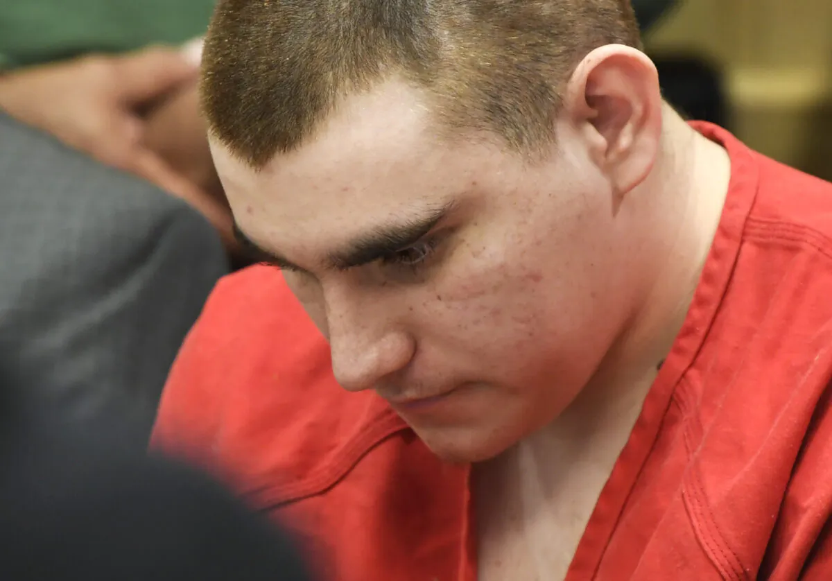 School shooting suspect Nikolas Cruz sits in the Broward County courthouse in Fort Lauderdale, Fla., on June 8, 2018. (Taimy Alvarez/Pool/File/South Florida Sun-Sentinel via AP)