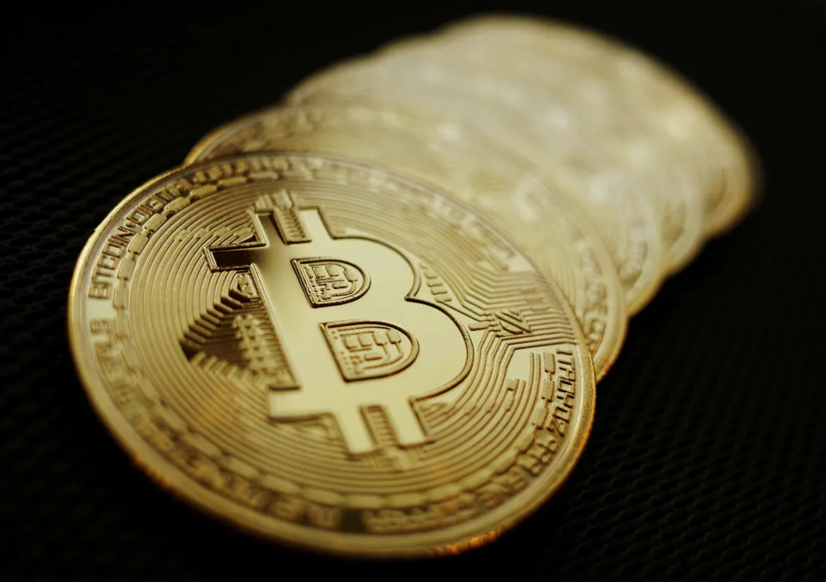 Representations of the Bitcoin cryptocurrency are seen in this illustration picture taken on June 7, 2021. (Edgar Su/Reuters)