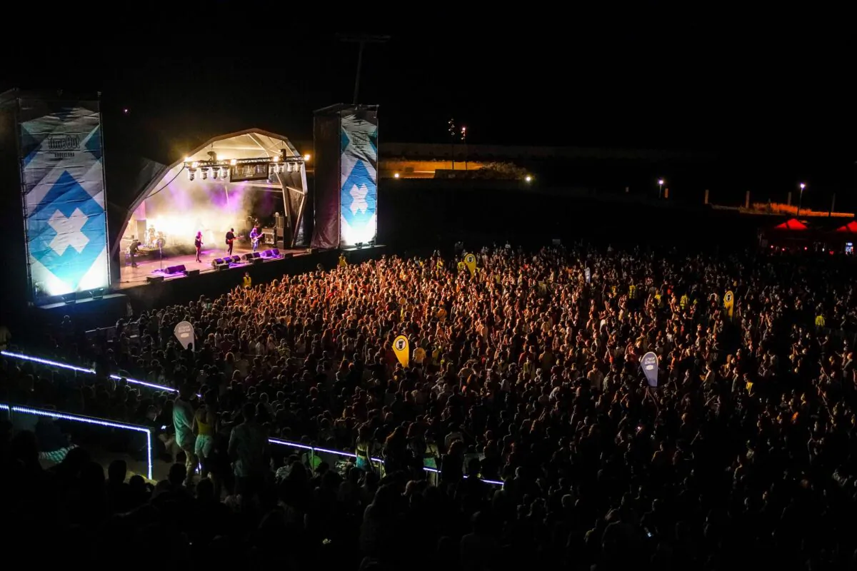 People attend the Cruilla music festival in Barcelona, Spain, on July 9, 2021. (Joan Mateu/AP Photo)