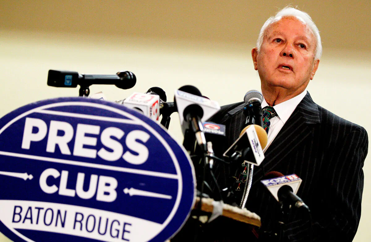 Former Louisiana Gov. Edwin Edwards, announces his run for U.S. Congress at the Belle of Baton Rouge Hotel in Baton Rouge, La., on March 17, 2014. (Sean Gardner/Getty Images)