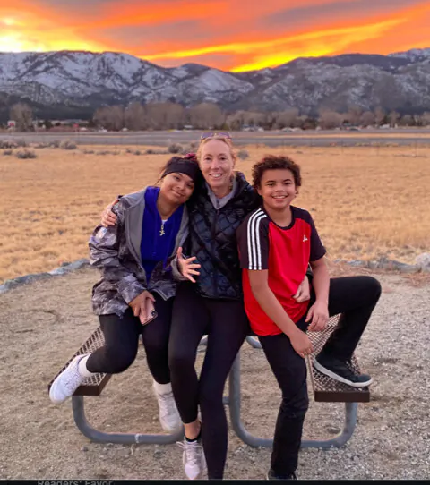 Dr. Gedney with Dante and Jalyssa whom Dr. Gedney mentors today. (Courtesy of Karen Gedney)