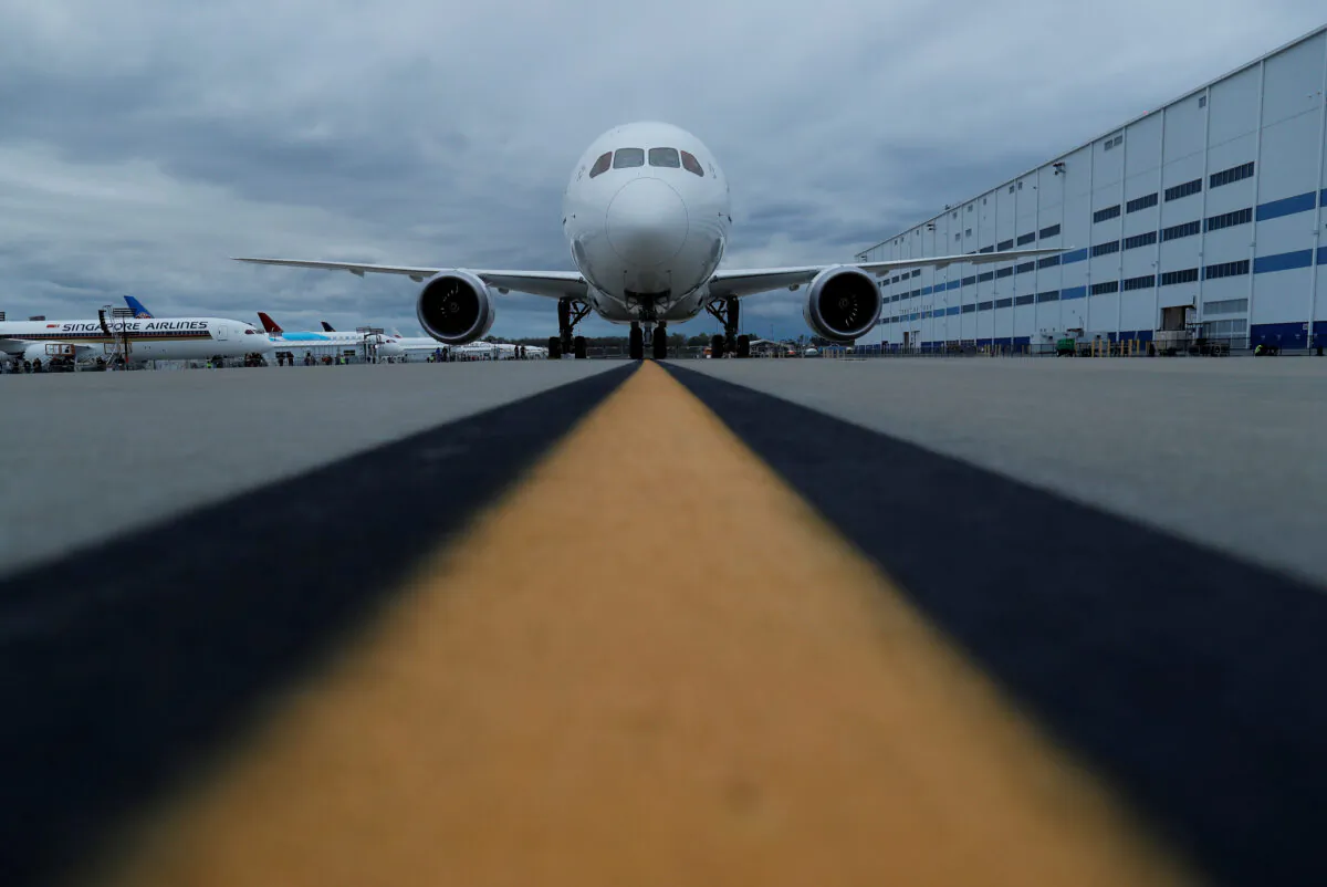 The Boeing 787-10 Dreamliner sits on the tarmac before a delivery ceremony to Singapore Airlines at the Boeing South Carolina Plant in North Charleston, S.C., on March 25, 2018. (Randall Hill/File Photo/Reuters)