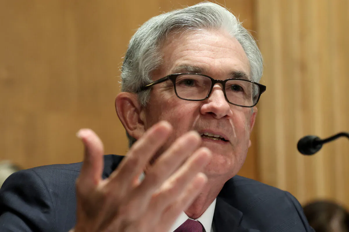 Federal Reserve Board Chairman Jerome Powell testifies before the Senate Banking, Housing and Urban Affairs Committee in Washington on July 15, 2021. (Win McNamee/Getty Images)