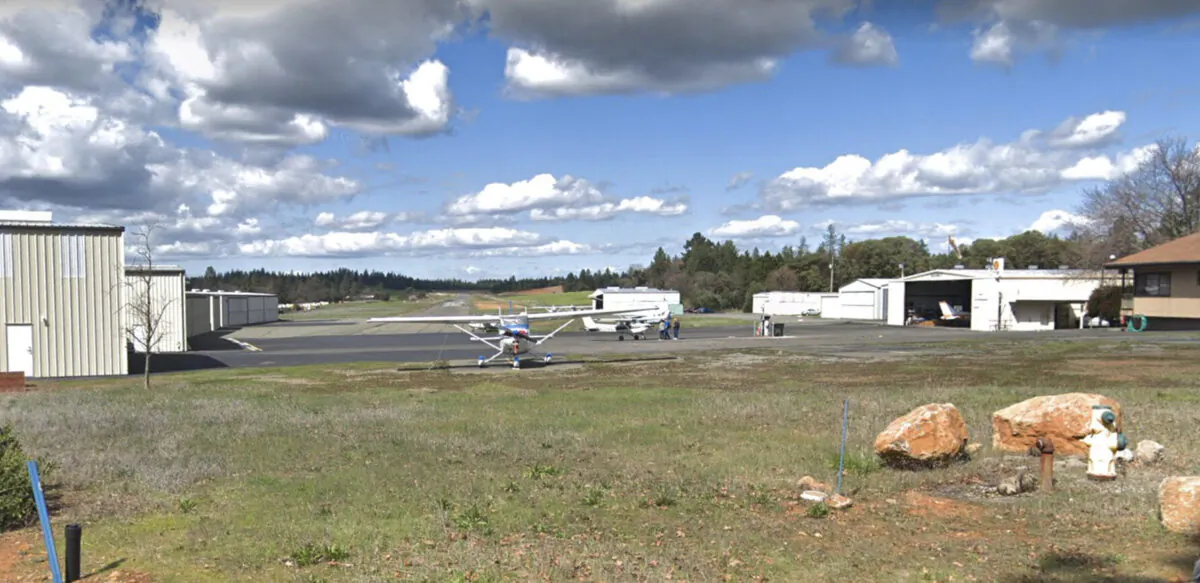 The airway of Angwin Airport in Angwin, Calif., in March 2019. (Google Maps)