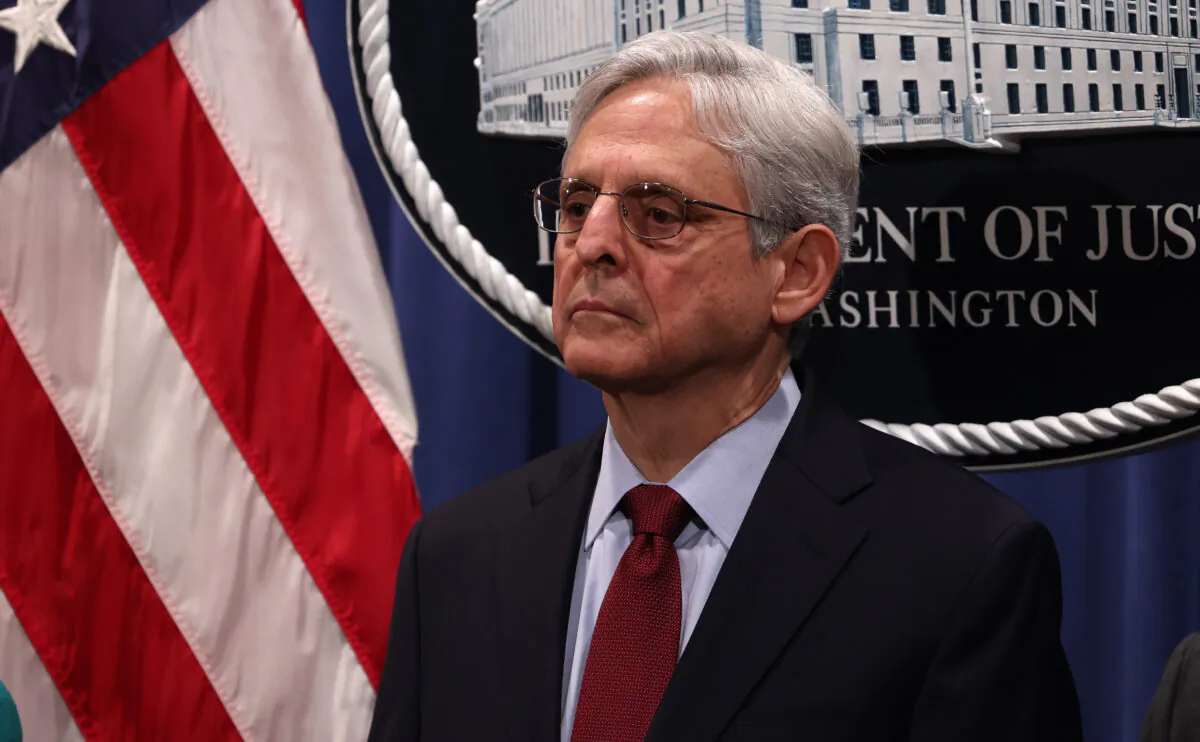 Attorney General Merrick Garland listens at a news conference at the Department of Justice in Washington on June 25, 2021. (Anna Moneymaker/Getty Images)