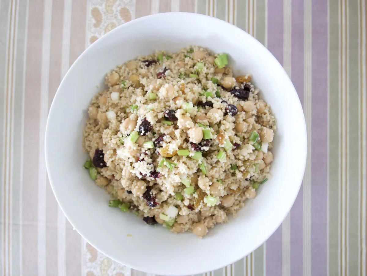 Lots of contrasting colors, textures, and flavors make this simple grain salad exciting and complete. (Victoria de la Maza)