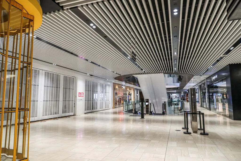 A general view of a quiet shopping mall in the Melbourne Central Business District in Australia on July 16, 2021. (Asanka Brendon Ratnayake/AFP via Getty Images)