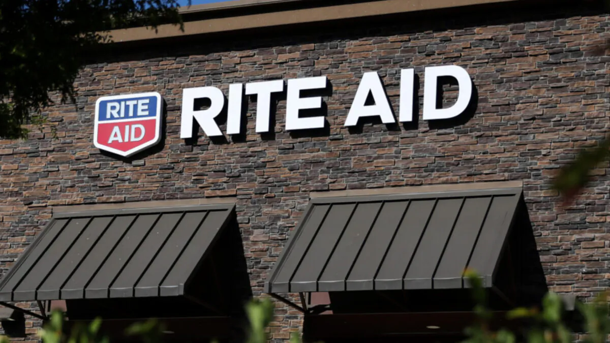 The Rite Aid logo in a file photo. (Justin Sullivan/Getty Images)
