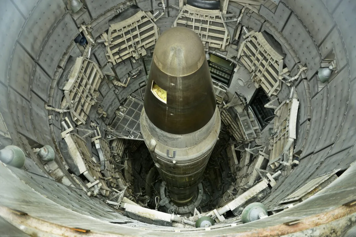 Example of a missile silo: A deactivated Titan II nuclear intercontinental ballistic missile is seen in a silo at the Titan Missile Museum in Green Valley, Ariz., on May 12, 2015. (Brendan Smialowski/AFP via Getty Images)