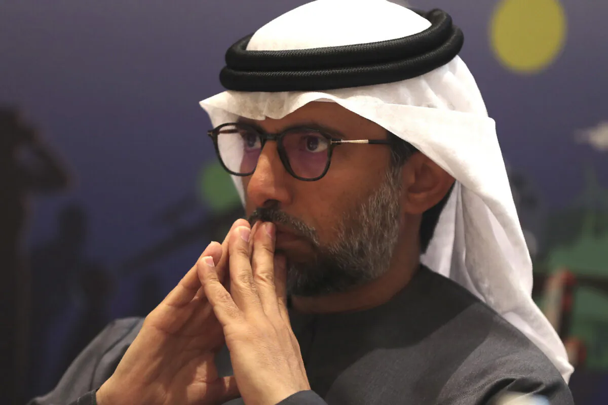 UAE Energy Minister Suhail al-Mazrouei attends the UAE Energy Forum 2020 in Abu Dhabi, United Arab Emirates, on Jan. 8, 2020. (Kamran Jebreili/AP Photo)