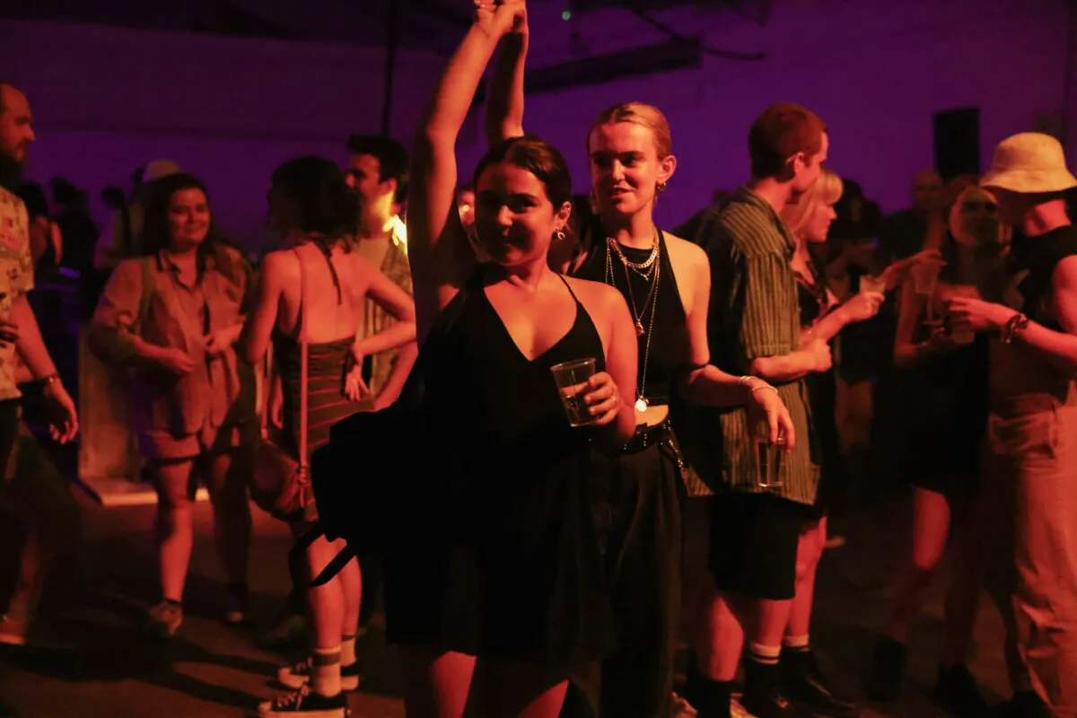 Revellers dance during the "00:01" event organised by Egyptian Elbows at Oval Space nightclub, as England lifted most COVID-19 restrictions at midnight, in London, early July 19, 2021. (Natalie Thomas/Reuters)